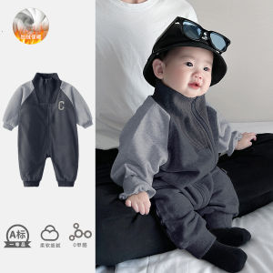 next Kiss เสื้อคลุมกันหนาวผ้าฝ้ายสำหรับเด็กชาย ฤดูใบไม้ผลิ แขนยาว ปกตั้ง สไตล์เกาหลี เสื้อคลุมกันหนาวสำหรับเด็กที่กำลังขยับเข้ามาในฤดูใบไม้ผลิ