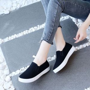 Comfortable Thick Bottom Womens Shoes Beijing Cloth Shoes Fashionable Slip-On Anti-Slip Korean Style Sports Low Cut Single Shoes