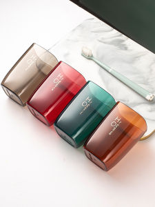 Thickened Transparent Washing Cup Set for Men And Women Students Dormitory Home Use Couple Simple Ins Style Bathroom Accessories