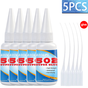 Liquid Super Glue 502 Fast Curing Adhesive Instant Strong For Shoe Metal Plastic Wood Glass Ceramic Rubber Leather Home Repair