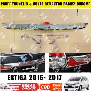 Paket Trunk Lid Reflektor Bagasi New Ertiga 2016 2017 Emboss Cover Chrome .