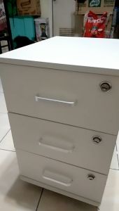 hickened Slide File Cabinet Home Office Cabinet Wooden with Lock Drawer Mobile Storage Table
