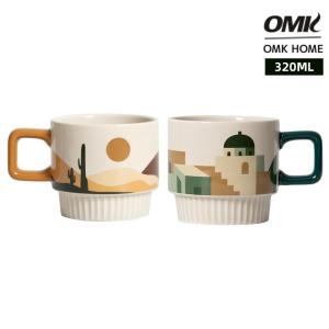 OMK 320ML Creative Design Series Ceramic Mugs Coffee Cup Gift Mug