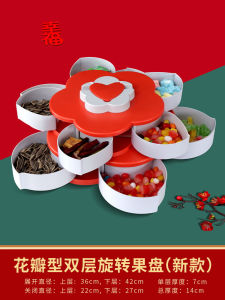 2025 New Luxury Rotating Fruit Tray Creative Candy Water Storage Box for Living Room Tea Table Nuts Dry Fruits Organizer