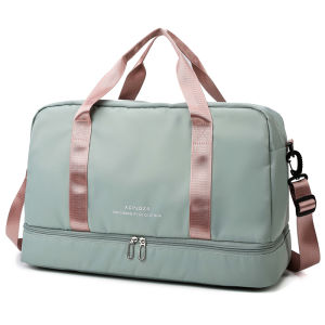 TINYAT Weekender Bag for Women Travel Duffel Bags with Shoe Compartment & Wet Pocket Personal Item Bag for Airlines Overnight Bag with Toiletry Bag Sport Gym Tote Bag