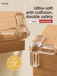Transparent Silicone Corner Protector Cover Anti-Collision Soft Silicon Angle Protector for Cabinets And Tables Home Safety Gear