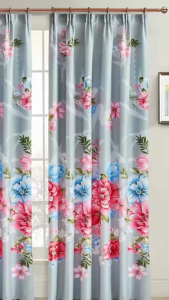 Curtain Langsir Tingkap Pintu Dapur Ruang Tamu Sliding Door Murah Hook Type Semi Blackout Door Curtain Tirai 1 2 3 Panel 窗帘 YG#1