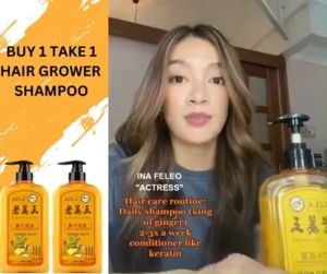 BUY 1 TAKE 1 Original AZLA Natural Ginger Shampoo for Hair Loss Herbal Ginger Extract Shampoo Hair Grower for Women Effective Anti Hair Fall Shampoo Ginger for Dandruff Hair Growth for Men pampatubo ng buhok at pampakapal pampakapal ng buhok shampoo