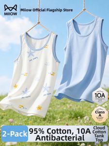 MiiOW | Summer Lightweight Cotton No-Sleeve Undershirt For Boys