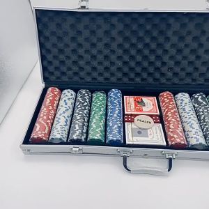 200PCS 500PCS Poker Chips Set Aluminum Case Box Playing Card Chip Casino Token Texas Holdem Premium Poker Game Set