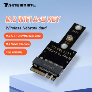 M.2 WiFi Wireless Network Card A+E Key Bit to 2230 2242 NVME Hard Drive M.2 NGFF SSD Adapter Card for Mini PC