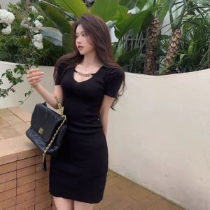 women’s casual dress /knitted shortsleeve dress /plian color dress / knitted dress /red color dress