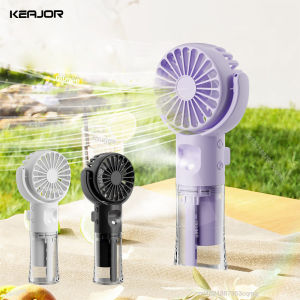 Portable Handheld Fan Mini Humidifier Fans USB Rechargeable Portable Hanging Neck Spray Fan Outdoor Mini Water Mist Personal Fan