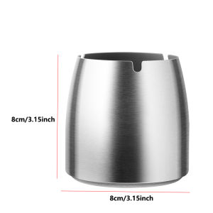 1 Hộp Đựng Tàn Thuốc Lá Bằng Thép Không Gỉ Mạ Titan Có Nắp Dày Hơn Cao Hơn Chống Bay Hộp Đựng Rác Nội Thất Cho Xe.