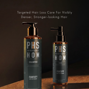 PHS HAIRSCIENCE HOM Fortify Shampoo | Male Anti Hair Loss | Prevent Hair Loss  & Blocks DHT Formation