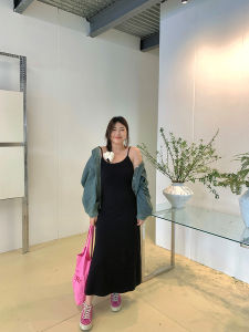 Lin Da Xiaoxiao Weight-Catcher plus Size Suspender Skirt Womens Spring Fancy Bodycon Dress Waist-Tight Slimming Slim Fit Chubby Girls Dress