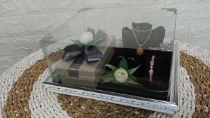 Kotak Tutup Mika Tempat Uang Cincin Gelang Kalung Anting untuk Mahar Seserahan Pernikahan - FUP