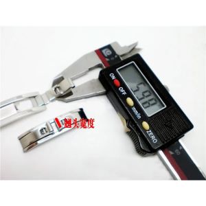 Silver Double Pull Folding Butterfly Clasp 3/4/5mm 6mm Stainless Steel Watchband Buckle Watch Strap Connection Watch Accessories
