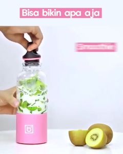 Blender Portable Ice Crusher 420ML Juicer Portable 6 Pisau Listrik USB Juice Blender Buah Mini Mixer Ice Crusher