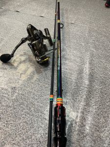 Joran kawaki pelangi 7-25Lbs set Reel evo4000