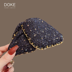 Shiny Sequin Triangle Hair Claw Clip Womens Elegant Plump Chain Hair Accessories Korean Style Universal Fashion Hair Grips