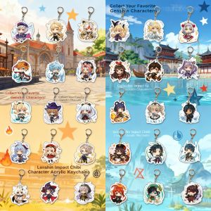 Bandai | Genshin Impact Keychain Traveler Venti Paimon Barbara Diluc Kaeya Lumine Character Project Accessory
