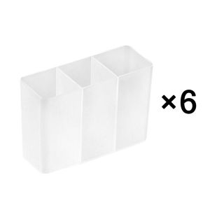 Wall Mounted Compartment Clear 3 Squares Storage Box No Punching Required Suitable for Storing Small Items 1/2/3/4/5/6Pcs