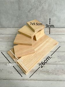 บันไดซูชิ 5 ขั้น7ขั้น ถาดวางซูชิ ชั้นวางซูชิ ทำจากไม้ยางพารา มี 5 แบบให้เลือก ผลิตในไทย