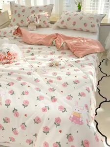 Chăn hè Cotton Đũi ESMEE BEDDING - mền hè kích thước 2mx2m3 - mềm mịn mát mẻ và thoáng khí họa tiết hoa xinh khủng long thỏ ngọc dễ thương