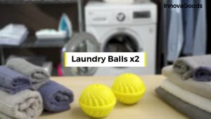 (Set Of 2) Reusable Washing Machine Laundry Balls Max 3000 Washes With Ceramic Beads Eco Friendly Non-Allergies Anti-Bacterial