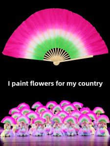 XIAOYAOJIN YANGGE | Childrens Chinese Dance Fan Silk Jasmine Flower Traditional Performance Prop