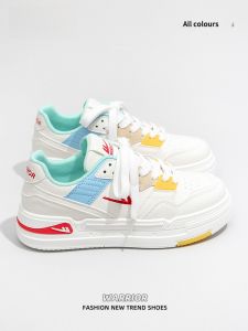 Warrior | Thick Sole White Sneakers Womens Shoes 2025 Autumn Winter New Style