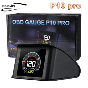 Màn Hình Hiển Thị Trên Kính Lái Ô Tô P10 Pro Máy Tính Trên Xe Hiển Thị Tốc Độ Đồng Hồ Đo Nhiệt Độ Kết Nối Có Dây.