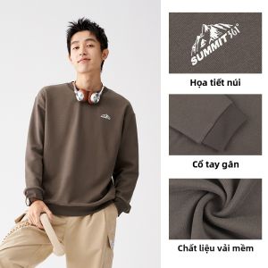 361° | Áo Thun Hoodie Nam Thu Dài Tay Cổ Tròn