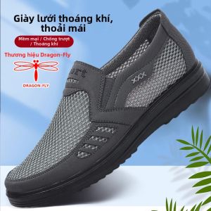 DRAGON-FLY | Giày Lười Nam Hơi Thở Mùa Hè Size Lớn