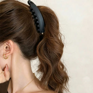 ZUOOU | Less Hair Volume Black Banana Clip with Dense Teeth 10cm