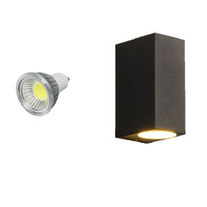 GU10 Bulb Replaceable Wall Lamp Waterpoof Outdoor Garden Yard Fence Porch Light Balcony Sconce Indoor Wall Light AC110V 220V