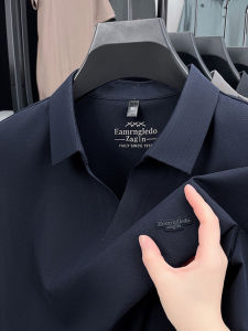 Áo Thun Polo Tay Ngắn Ice Silk Thoáng Khí Không Đường May Thời Trang Công Sở Thường Ngày Mùa Hè Cho Nam Trung Niên