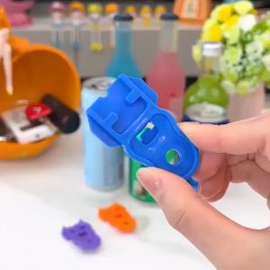 1SET/6PCS Portable Simple Can Opener Reusable Handheld Sealed Dustproof Beer Coke Bottle Opener Lid Remover Kitchen Supplies Camping Tools