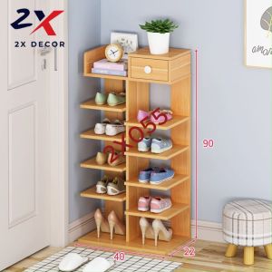 2X Decor - Kệ Để Giày Dép Dạng Đứng Kiểu Dáng Hình Cây Có Ngăn Để Đồ - 2X055