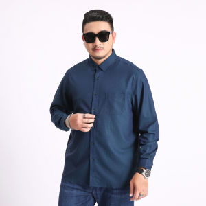 เสื้อเชิ้ตแขนยาวทรงหลวมสไตล์ลำลองสำหรับผู้ชาย ฤดูใบไม้ผลิ ฤดูใบไม้ร่วง ฤดูหนาว แฟชั่นใหม่ ไซส์ใหญ่ ไม่ต้องรีด