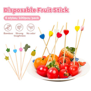 ไม้จิ้มคอกเทล ไม้จิ้มอาหาร แบบใช้แล้วทิ้ง ไม้เสียบ 12cm ไม้เสียบขนม สําหรับเสียบไม้จิ้มฟัน เค้ก บุฟเฟ่ต์ ผลไม้ ส้อม เค้ก ขนมหวาน สลัด ผัก