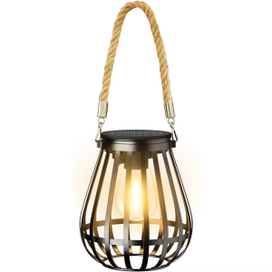 NEWSTYLE | Đèn Lồng Treo LED Chạy Bằng Năng Lượng Mặt Trời Kiểu Cổ Điển Đèn Sân Vườn Chống Nước Ngoài Trời Trang Trí Ấm Áp Tươi Sáng Cho Hiên Nhà Đèn Năng Lượng Mặt Trời Tự Chứa