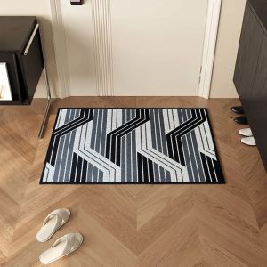 VIKAMA Vertical Striped Entrance Door Mat Non‑Slip Dirt Trapping Durable Indoor Doormat for Entryway Hallway Home Decor