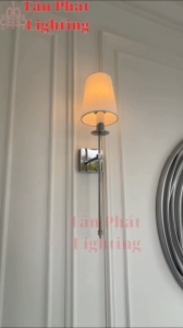 Đèn gắn tường trang trí phòng khách phòng ngủ trong nhà màu bạc 220V 12W VDN552 Tân Phát