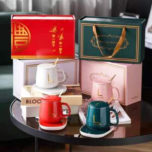 New Coffee Cup Warmer Heater And Saucer With Automatic Heating Mug Pad Set With Box