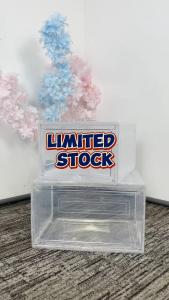 Stackable Magnetic Shoe Box / Transparent Sneaker NIKE Air Shoe Box / Thicken PET Durable Shoebox - Fit up to Size 46 Shoes