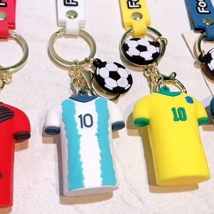 Creative World Cup Football Messi Jersey Car Keychain Pendant & Backpack Pendant