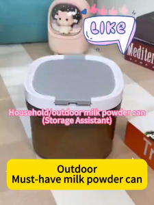 Reusable Food Sealed Box Food Grade with Scoop Baby Milk Powder Storage Container UV-Resistant