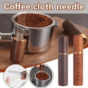Espresso Powder Stirrer Stainless Steel Coffee Tamper Distributor Leveler Tools Cafe Stirring Barista